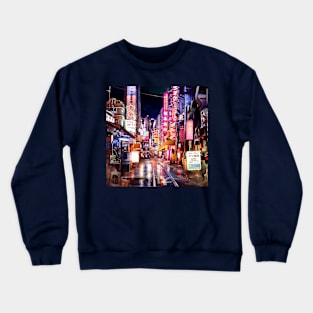 Japan Night Street Crewneck Sweatshirt